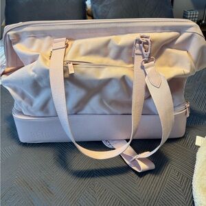BEIS Light Pink Travel Weekender Bag
